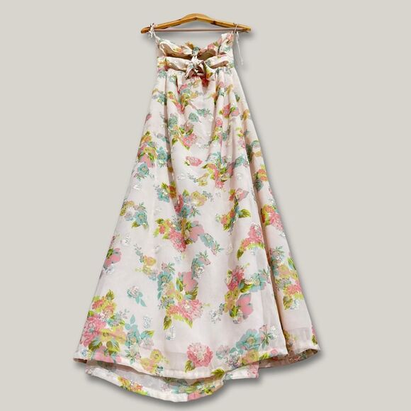 For Love & Lemons Louisa Maxi Dress Floral Silk Maxi XS - Picture 5 of 7